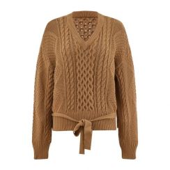 3Pcs Womens Jacquard Knit Pullover Sweater