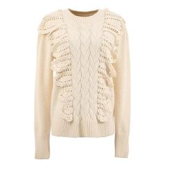 Womens Winter Knit Lace Pullover Sweater