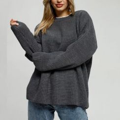 2Pcs Womens Casual Loose Knit Pullover