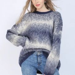 3Pcs Womens Thick Loose Round Neck Pullover Sweater