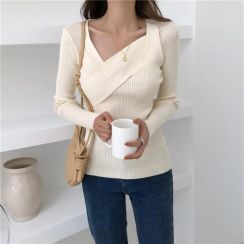 3Pcs Womens Cross Neck Slim Bottom Shirt