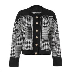 2Pcs Womens Casual Fashion Patchwork Cardigan