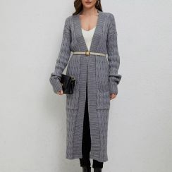 Womens Fashion Extra Long Cardigan